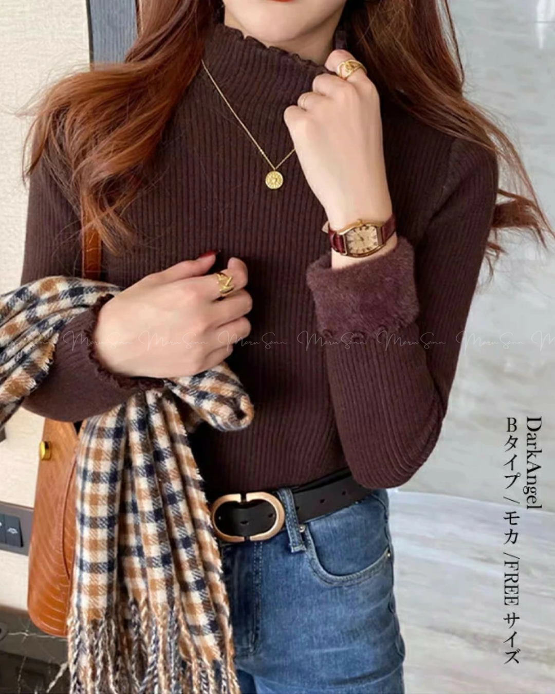 🇯🇵 JAPAN ♥ Ribbed High-neck Knit Sweater ♥ 裹起毛針織上衣 🔎 ɪᴛᴇᴍ ɴᴏ.： SS-jgru11520