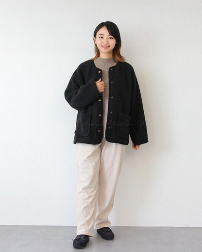 🇯🇵 JAPAN ♥ iro no hi Lambswool coat  ♥ 羊羔絨外套 🔎 ɪᴛᴇᴍ ɴᴏ：SS-JS25706
