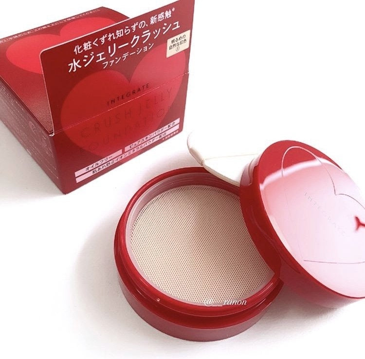 SALE 🇯🇵日本｜13小時不脫妝｜Shiseido 資生堂 INTEGRATE 水感啫喱粉底 透潤柔光粉底凍 Crush Jelly Foundation インテグレート水ジェリークラッシュ