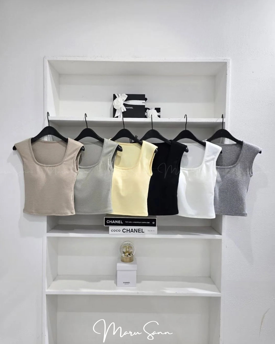 🇰🇷KOREA ♥ Square-neck, wide-strap padded vest 方形領口闊肩帶有pad背心 ss-ks97478710