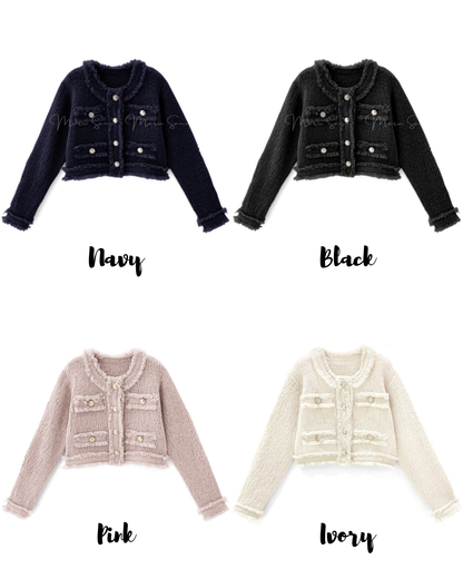 🇯🇵 JAPAN
♥ fringed cropped knitted jacket
流蘇短版針織外套 SS-jgco482