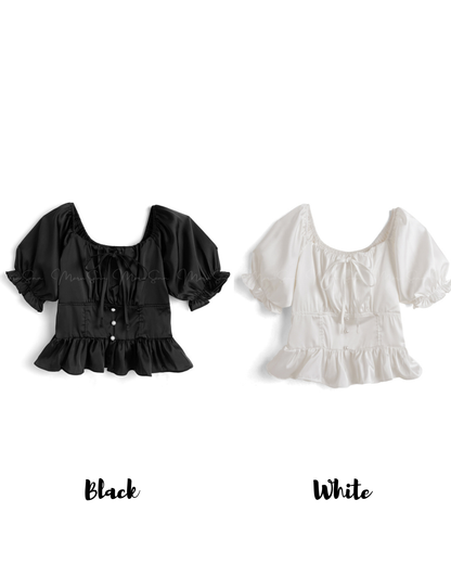 🇯🇵 JAPAN
♥ 泡泡袖珍珠鈕2way襯衫

🔎 ɪᴛᴇᴍ ɴᴏ：SS-JGTO078