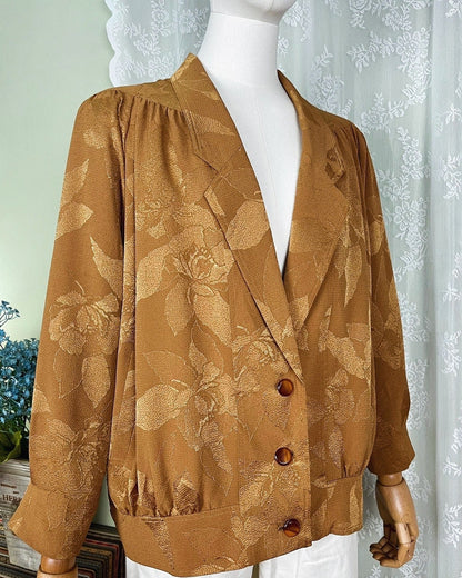 🇯🇵Japanese vintage dark leaf print jacket
 Vintage Outer 🔎 ss-vin073