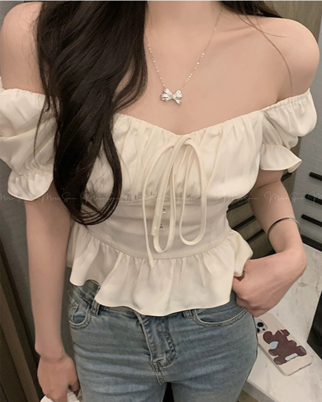 🇯🇵 JAPAN
♥ 泡泡袖珍珠鈕2way襯衫

🔎 ɪᴛᴇᴍ ɴᴏ：SS-JGTO078