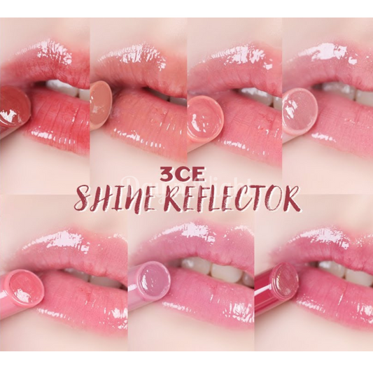 🇰🇷Korea｜3CE Shine Reflector
 Watery three-dimensional glossy jelly honey lip balm (7 colors) □ ■ Create layered and plump lips with dewy and shiny lips ■ □ 