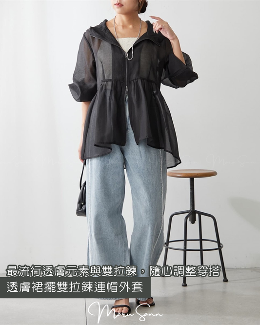 🇯🇵JAPAN ♥ Loose-fitting, sheer blouse shirt in sheer fabric

薄紗寬鬆版型透視感襯衫外套 🔎 ɪᴛᴇᴍ ɴᴏ.： ss-jt0380