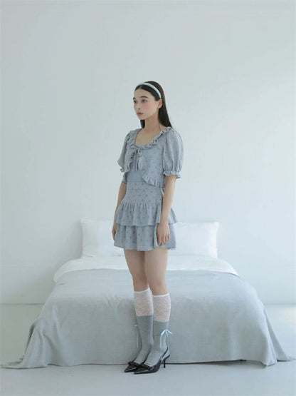 🇯🇵Japan BUBBLES floral lace top 2-piece set ★ Product code🔎 SS-jbb71533 