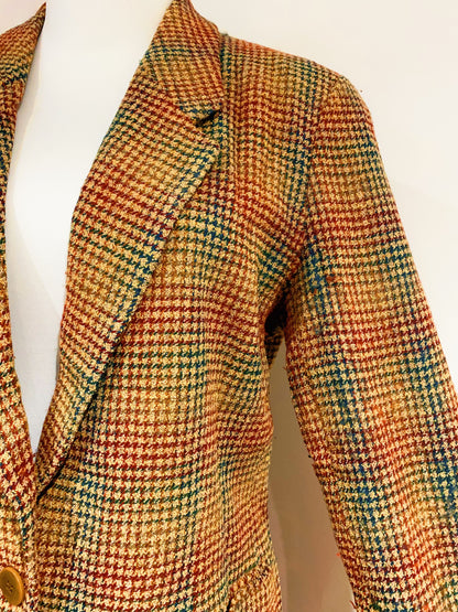 🇯🇵日本古著｜VintageClothes - 細彩色格紋羊毛西裝套裝 suit 🔎 ss-vin389