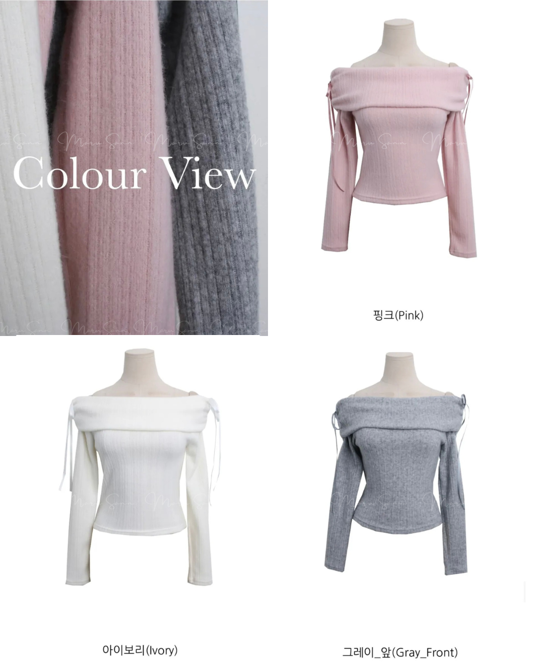 🇰🇷KOREA
♥ Festive christmassy ribbon top
派對約會造型 浪漫感蝴蝶結露肩加絨上衣

🔎 ɪᴛᴇᴍ ɴᴏ：SS-KSS97326804