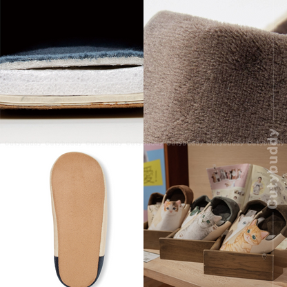 🇯🇵日本 FELISSIMO Cat Slippers 四腳朝天的小貓咪 室內家居拖鞋