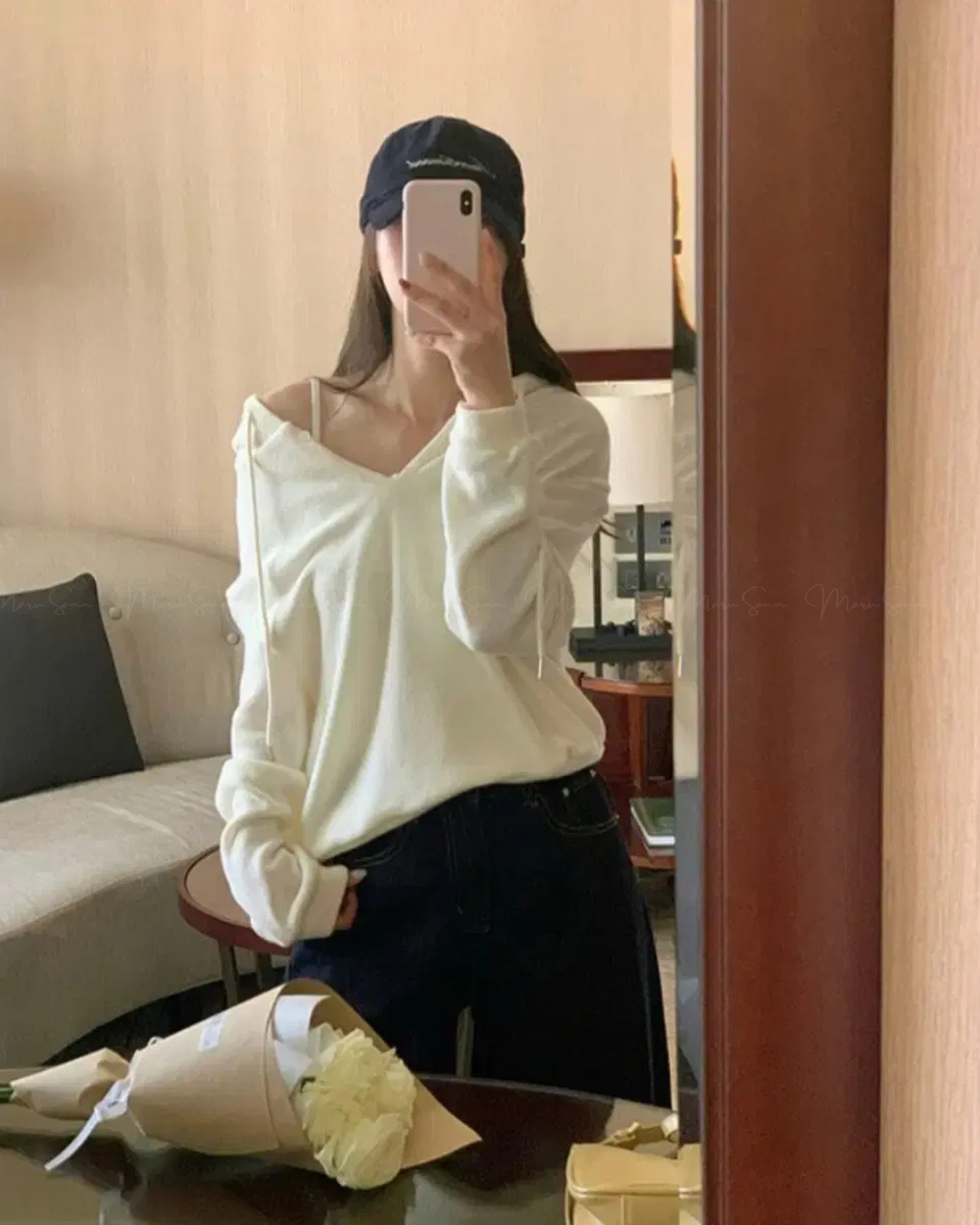 🇰🇷KOREA ♥ 安哥拉羊毛混紡連帽衫（2色）🔎 ɪᴛᴇᴍ ɴᴏ：SS-KSS96904371