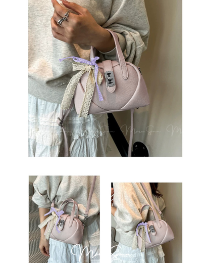 🇯🇵日本 ♥ Mini bag with a heart design and a ribbon 心心緞帶蝴蝶結可愛2way袋 🔎 ɪᴛᴇᴍ ɴᴏ.： ss-jgat2549
