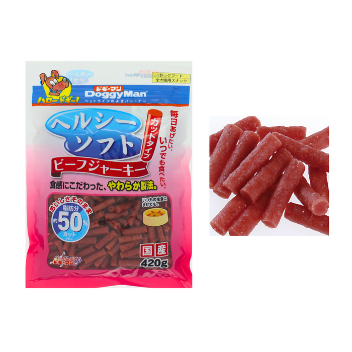 🇯🇵JAPAN DOGGYMAN Healthy Soft Beef Jerky 狗零食健康低脂軟牛肉條 420g ドギーマン ヘルシーソフトビーフジャーキー