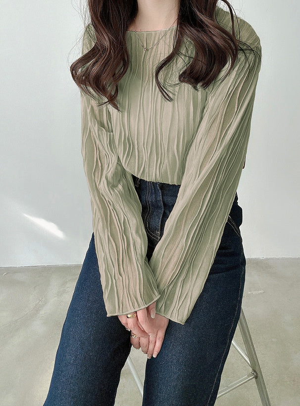 🇯🇵JAPAN ♥ Wavy Stripe Semi-Sheer Top Set
波浪條紋半透上衣set 🔎 ɪᴛᴇᴍ ɴᴏ.： SS-JGDK10680