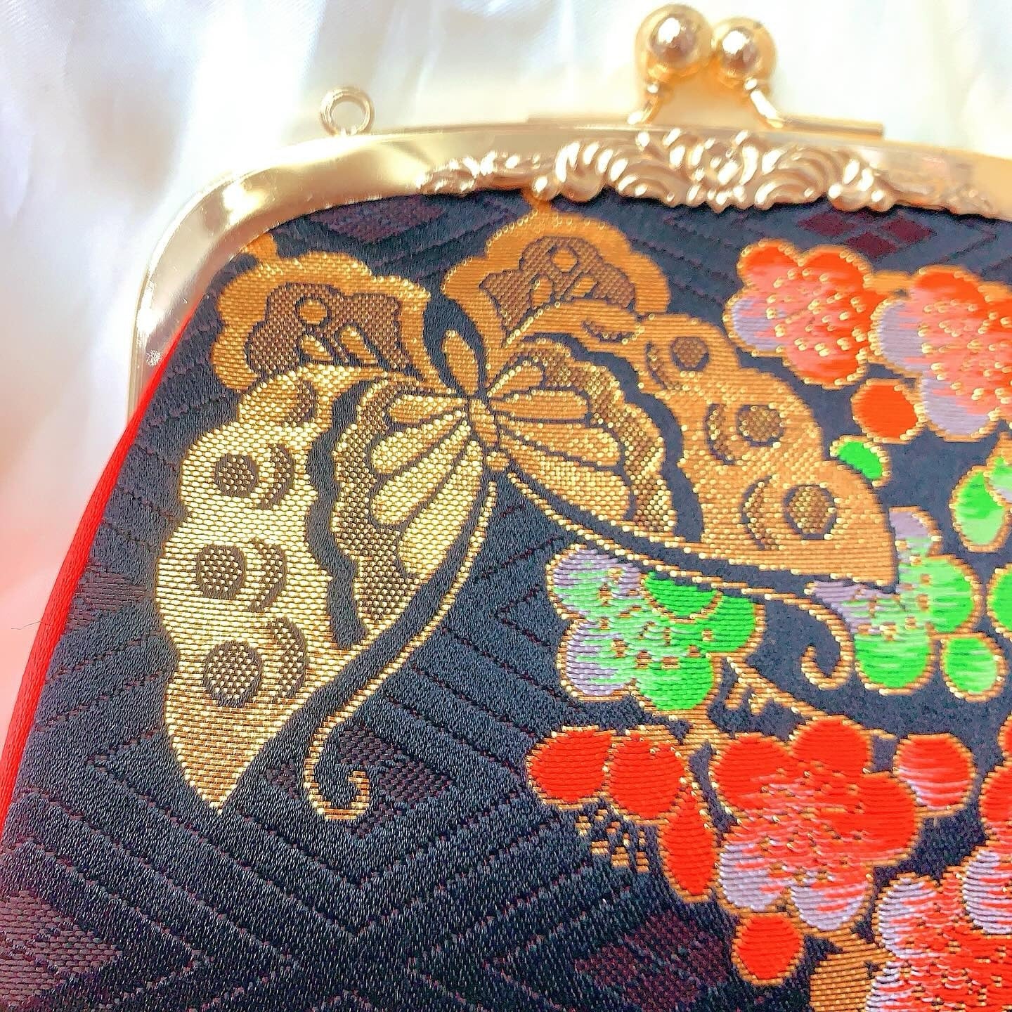 🇯🇵日本古著｜花刺繡手袋 🔎ss-vin010