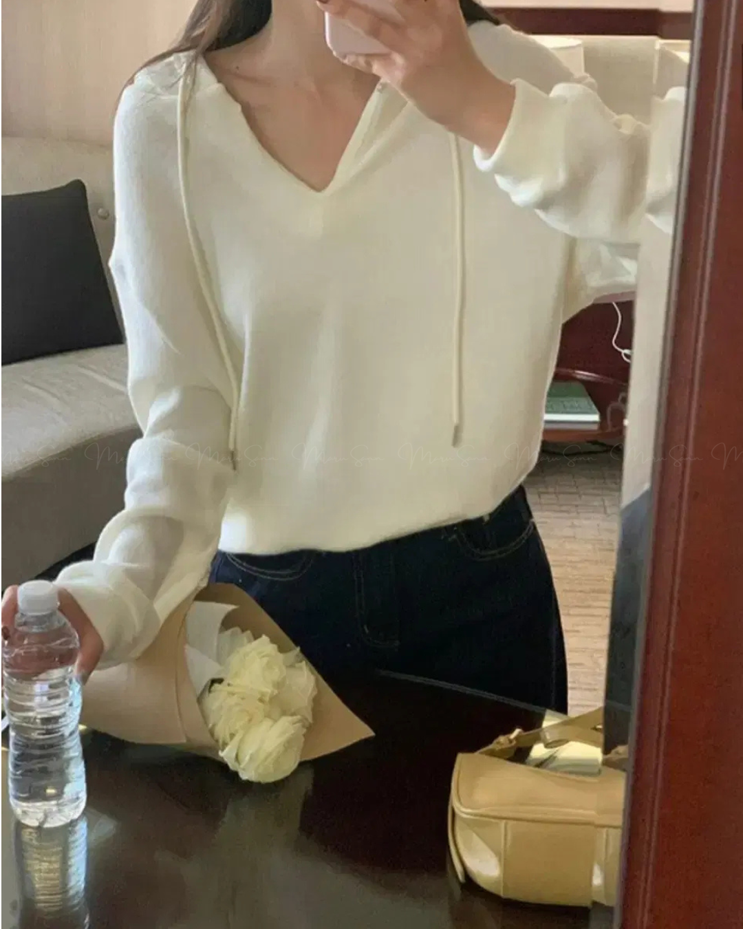 🇰🇷KOREA ♥ 安哥拉羊毛混紡連帽衫（2色）🔎 ɪᴛᴇᴍ ɴᴏ：SS-KSS96904371