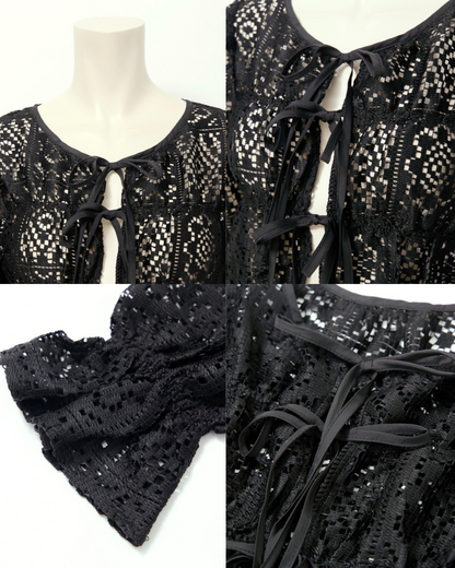 🇯🇵JAPAN Crochet lace shirred top ◇日本 鉤編蕾絲褶飾上衣 
SS-js255110620