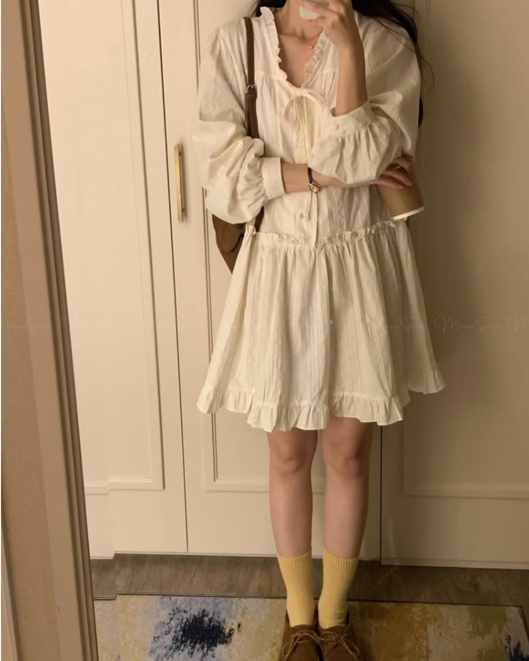 🇰🇷KOREA 
♥ 仙女感滿滿棉麻連身裙（2色入） SS-KSS99182518