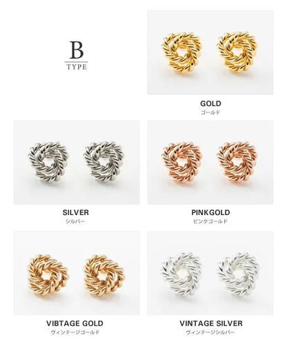 🇯🇵日本 18K Coating Vintage Matte Matte Twist Earrings 復古霧面霧面扭結耳環 🔎 ɪᴛᴇᴍ ɴᴏ.🔎 SS-jre00713
