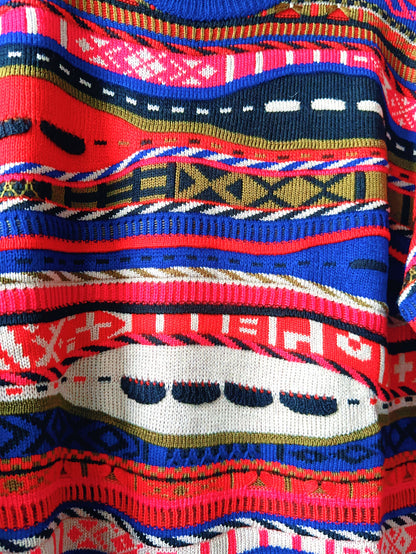 🇯🇵日本古著｜VintageClothes - 圖騰苦瓜紋冷衫 sweater 🔎 ss-vin384