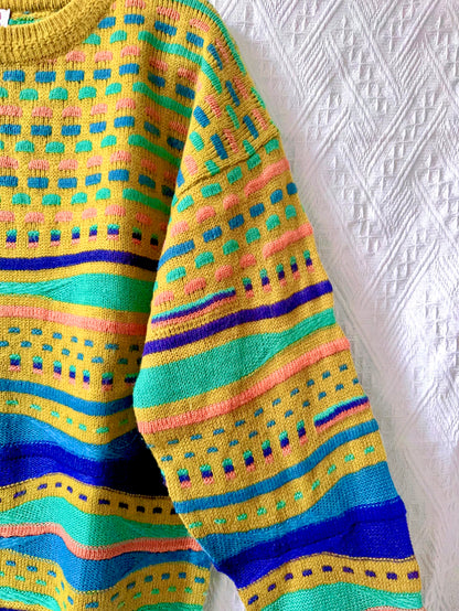 🇯🇵日本古著｜ VintageClothes -  古瓜紋冷衫 Notorious Sweater  Coogi style 🔍ss-vin387