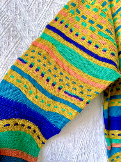 🇯🇵日本古著｜ VintageClothes -  古瓜紋冷衫 Notorious Sweater  Coogi style 🔍ss-vin387