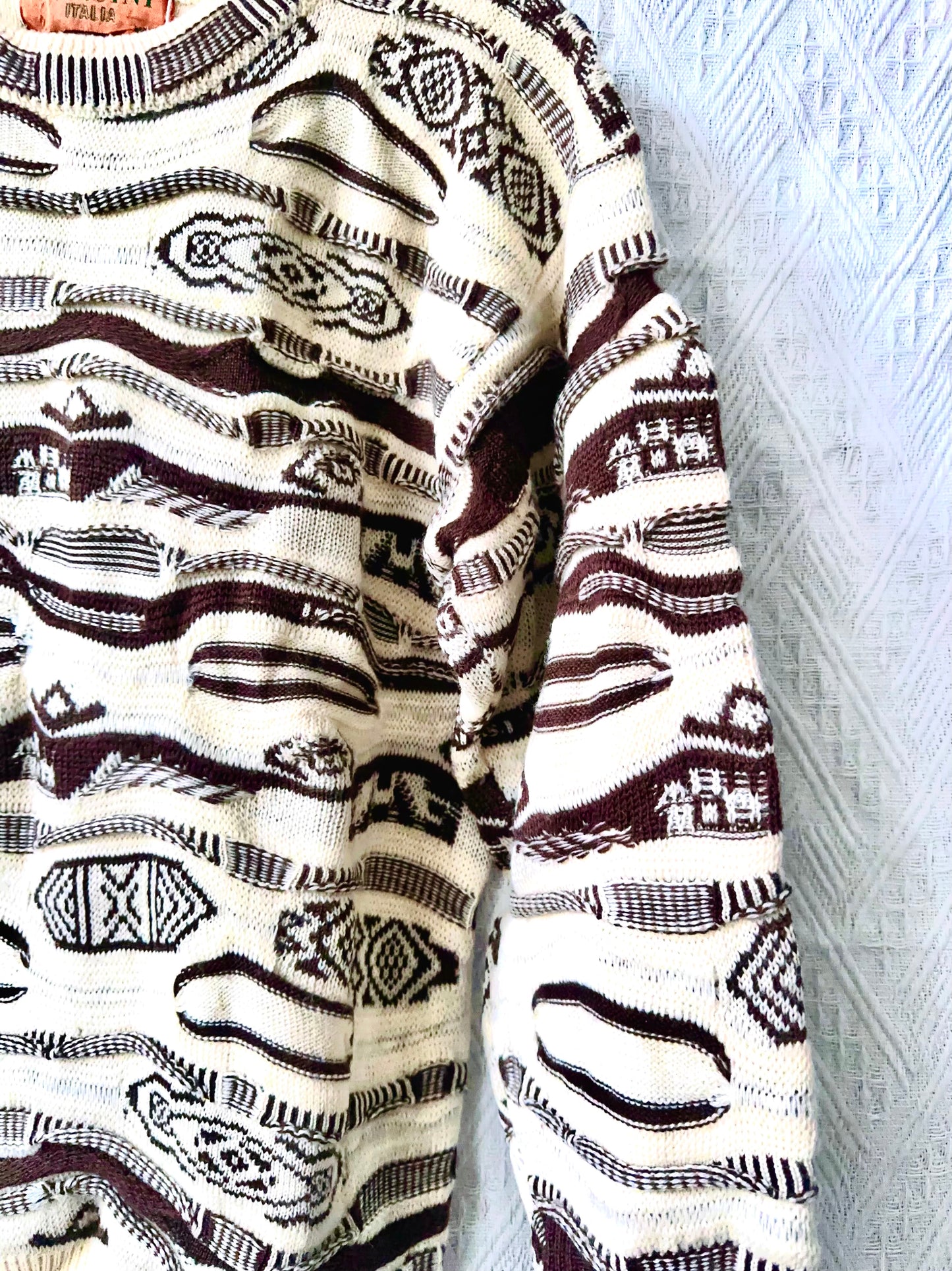 🇯🇵日本古著｜ VintageClothes -  古瓜紋冷衫 Notorious Sweater  Coogi style 🔍ss-vin388