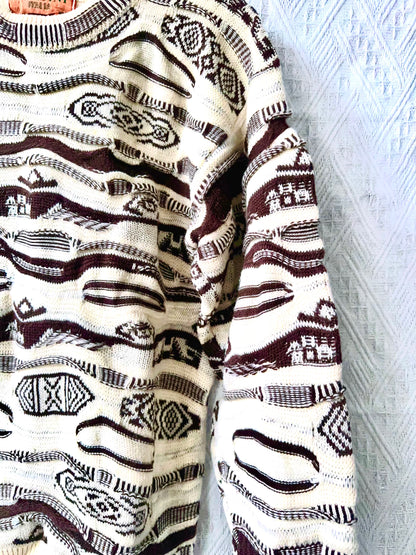 🇯🇵日本古著｜ VintageClothes -  古瓜紋冷衫 Notorious Sweater  Coogi style 🔍ss-vin388