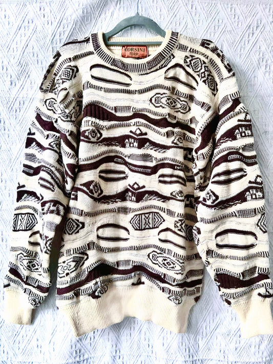 🇯🇵日本古著｜ VintageClothes -  古瓜紋冷衫 Notorious Sweater  Coogi style 🔍ss-vin388