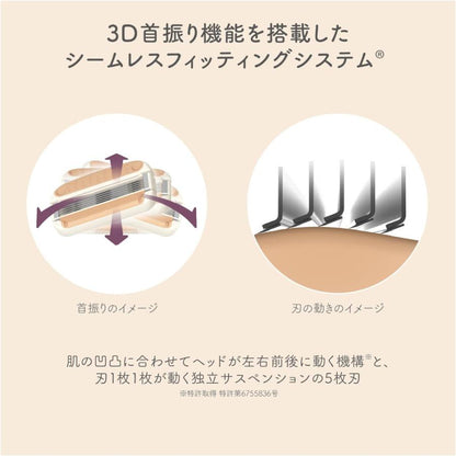🇯🇵Japanese KAI miness 5-blade body knife for women (with 2 replacement blades) Razor for Body Razor with 2 Replacement Blades