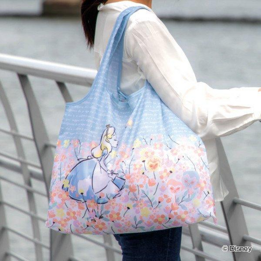🇯🇵日本♡ DISNEY ALICE 2WAY eco bag Tote Bag 日版 迪士尼愛麗絲2用環保袋 折疊購物袋 53x40cm