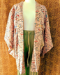 🇯🇵JAPAN Vintage ♡ Dusty Pink Water-Flow Floral Silk HAORI Jacket (Haori/Kimono/Yukata)｜ 🇯🇵日本古著 ♡ 柔粉金絲流水花卉正絹羽織(👘正絹羽織/和服/浴衣)｜🔎ss-vin vin637