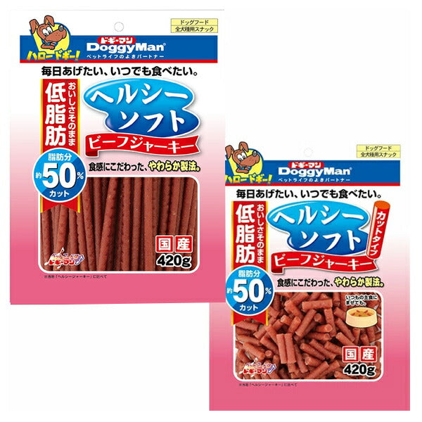 🇯🇵JAPAN DOGGYMAN Healthy Soft Beef Jerky 狗零食健康低脂軟牛肉條 420g ドギーマン ヘルシーソフトビーフジャーキー