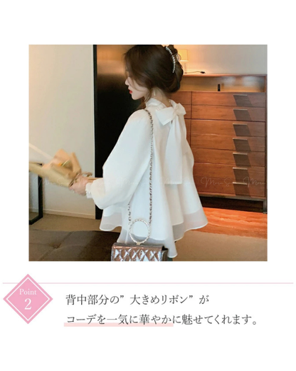 🇯🇵JAPAN
♥ Ribbon Lace Frill Blouse
蝴蝶結宮廷長袖上衣 SS-JR10000508