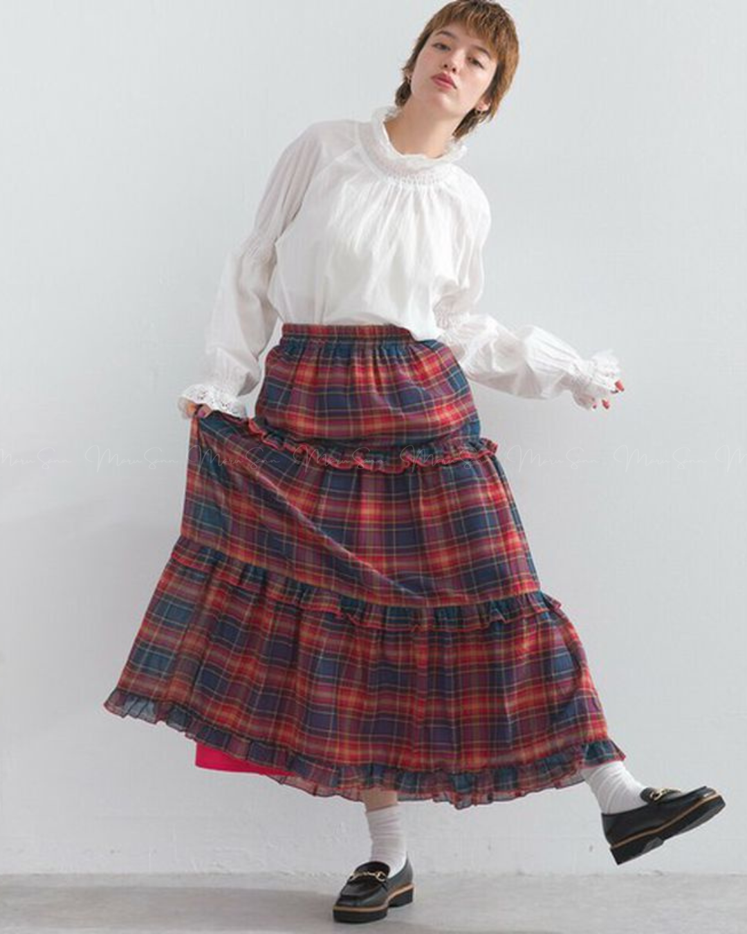 🇯🇵 JAPAN
♥ Scallop Lace Frill Blouse典雅貝殼蕾絲宮廷長袖上衣 SS-JSP251753L