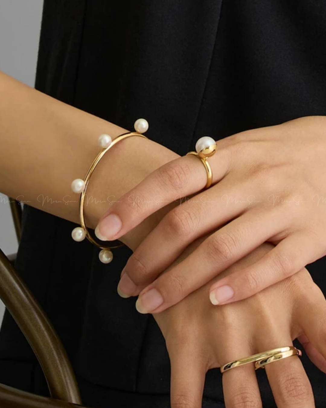 🇯🇵 MADE IN JAPAN ♥ Gold Pearl Bracelet 日本製造珍珠珠寶手鐲 ◍ 2色入 🔎 ɪᴛᴇᴍ ɴᴏ.： SS-jsk18gp