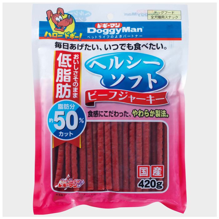 🇯🇵JAPAN DOGGYMAN Healthy Soft Beef Jerky 狗零食健康低脂軟牛肉條 420g ドギーマン ヘルシーソフトビーフジャーキー