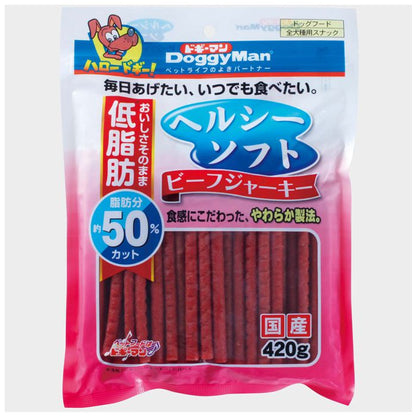 🇯🇵JAPAN DOGGYMAN Healthy Soft Beef Jerky 狗零食健康低脂軟牛肉條 420g ドギーマン ヘルシーソフトビーフジャーキー