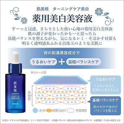 🇯🇵KRACIE HADABISEI Skin Beauty Brightening Facial Serum Turning Care Whitening Medicated Serum 30ml KRACIE HADABISEI Skin Beauty Brightening Facial Serum Turning Care Whitening Medicated Serum
