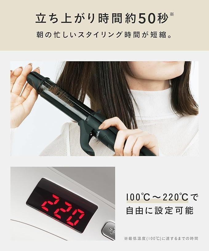 🇯🇵日本 SALONIA 2 Way Straight & Curl Iron 2用電髮棒 サロニア ストレート カール2WAYヘアアイロン 32mm