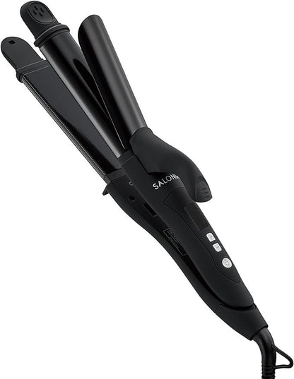 🇯🇵日本 SALONIA 2 Way Straight & Curl Iron 2用電髮棒 サロニア ストレート カール2WAYヘアアイロン 32mm