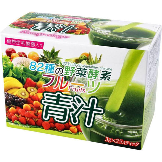 🇯🇵 HIKARI 82 Kinds of Plant Enzyme Fruit Green Juice 3g x 25 bottles HIKARI 82 Kinds of Plant Enzyme Fruit Green Juice 82 kinds of wild vegetable enzymes green juice