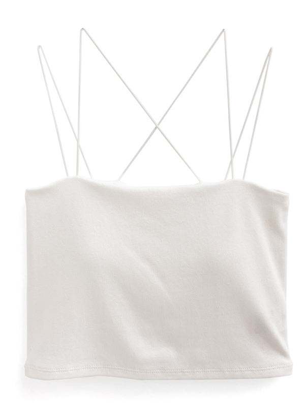 🇯🇵 JAPAN ♥ Double-strap bralette with cups 附罩杯雙肩帶無肩帶上衣 jg1263