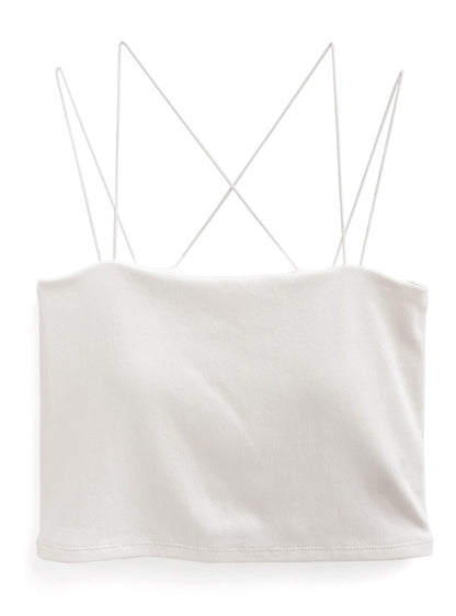 🇯🇵 JAPAN ♥ Double-strap bralette with cups 附罩杯雙肩帶無肩帶上衣 jg1263